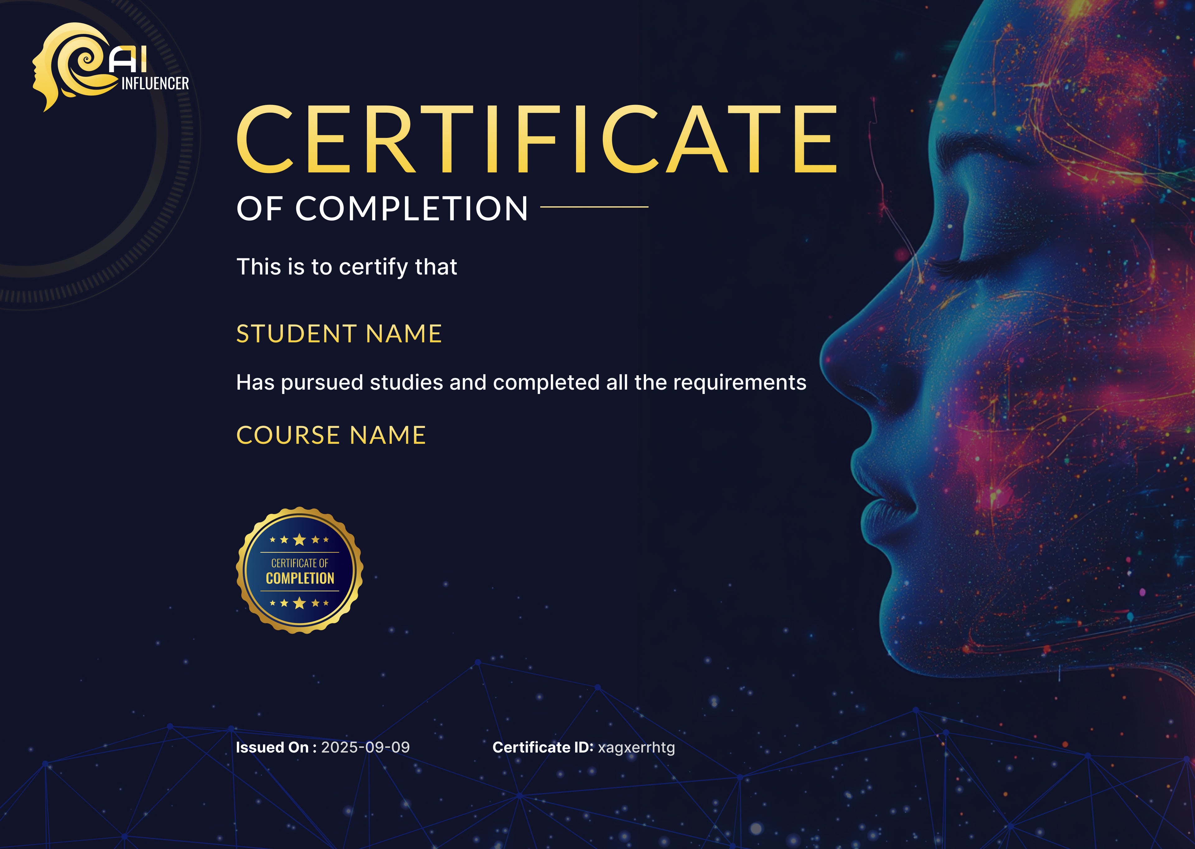 Certificate Preview